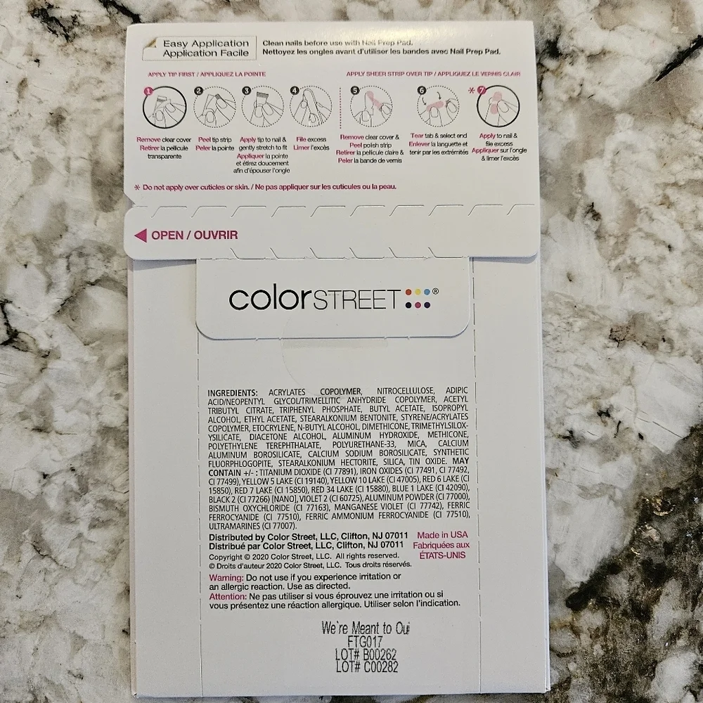 Color Street Nail Polish Strips - French Glitter Manicure - We're Meant To Oui - Picture 2 of 3